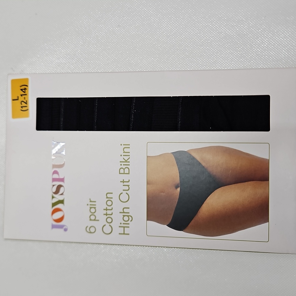 Black Woman's High Cut Bikini Bottoms Cotton